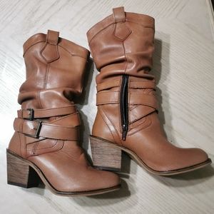 Aldo Leather Cowboy Boots